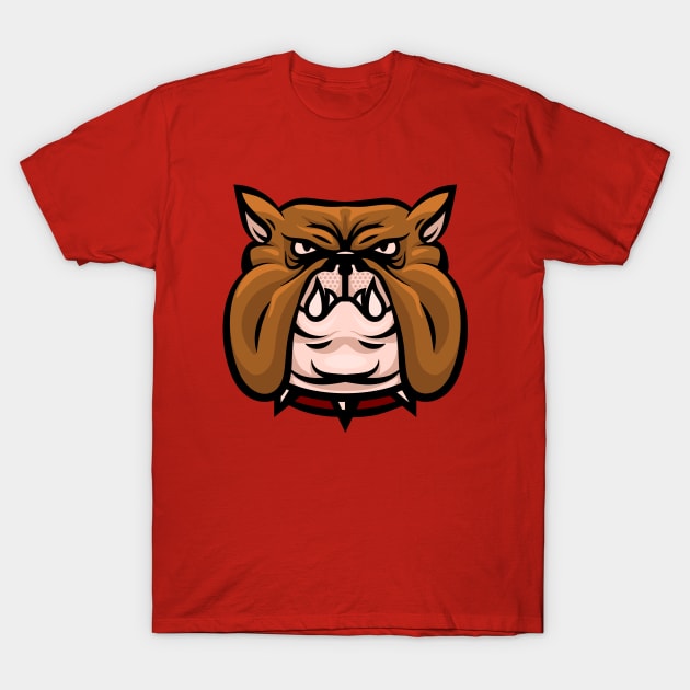 Bulldog Head T-Shirt by Mako Design 
